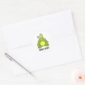 Sticker Rond Lapin Ribbit Funny Lapin Frog Pun (Enveloppe)