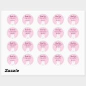 Sticker Rond Lapin Rose Onederland 1er Anniversaire (Feuille)