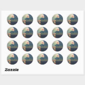 Sticker Rond Lapins (Feuille)