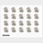Sticker Rond lapins de Noël (Feuille)