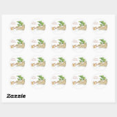 Sticker Rond Lapins de Noël (Feuille)