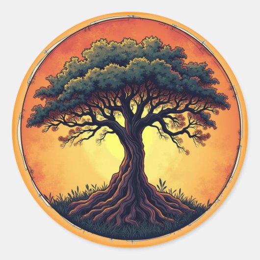 Sticker Rond L'arbre de vie (Devant)