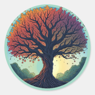 Sticker Rond L'arbre de vie