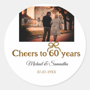Sticker Rond L'arc d'or applaudit à 60 ans de mariage