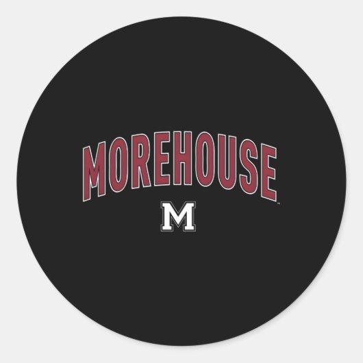 Sticker Rond L'Arche des Tigres Maroon de Morehouse (Devant)