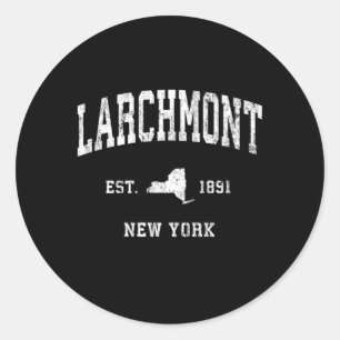 Sticker Rond Larchmont New York Ny Sports sportifs
