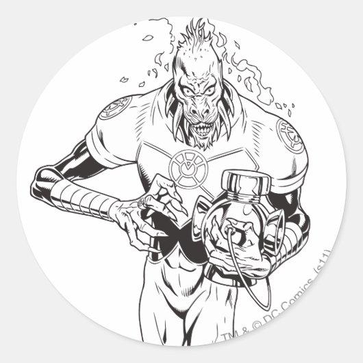 Sticker Rond Larfleeze - Agent Orange 6 (Devant)