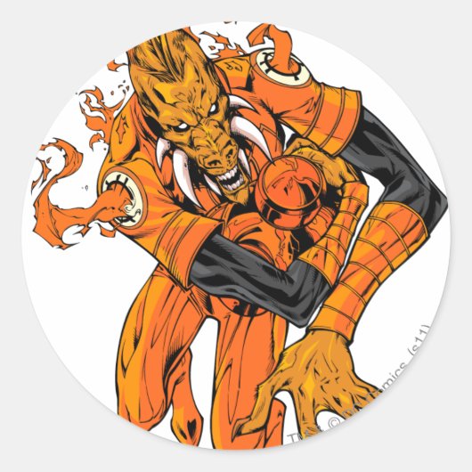 Sticker Rond Larfleeze - Agent Orange 7 (Devant)