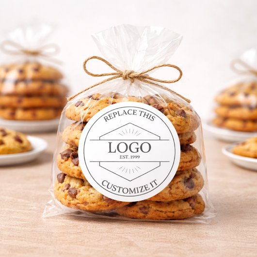 Sticker Rond Large Simple Business Logo Customizable Classic