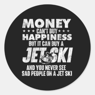 Sticker Rond L'argent ne peut pas vous acheter le bonheur - Jet