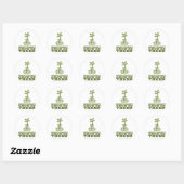 Sticker Rond L'argent ne pousse pas sur les arbres (Feuille)