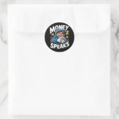 STICKER ROND L'ARGENT PARLE (Sac)
