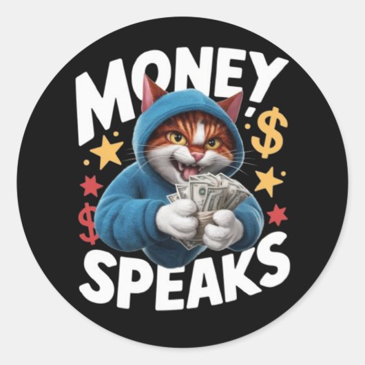 STICKER ROND L'ARGENT PARLE (Devant)
