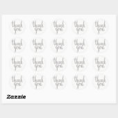Sticker Rond L'argent vous remercient des autocollants, parties (Feuille)