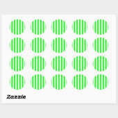 Sticker Rond Larges Rayures Lime (Feuille)