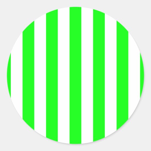 Sticker Rond Larges Rayures Lime (Devant)