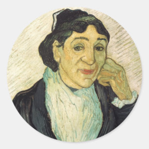 Sticker Rond L'Arlesienne (Madame Ginoux) par Vincent van Gogh
