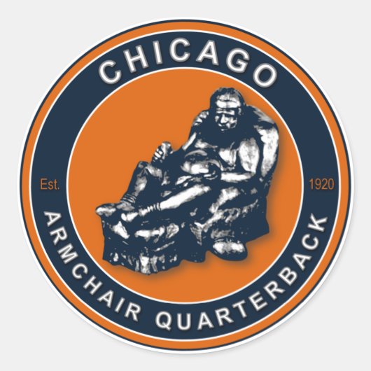 Sticker Rond L'ARMCHAIR QB - Chicago (Devant)