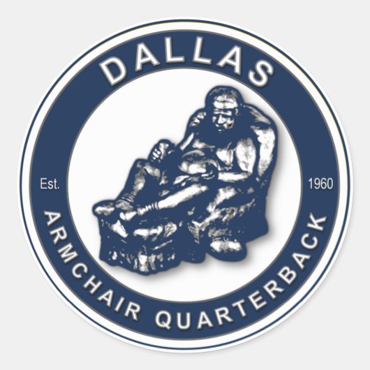 Sticker Rond L'ARMCHAIR QB - Dallas (Devant)