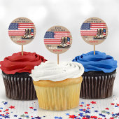 Sticker Rond L'armée lance le drapeau américain KRAFT à l'écart