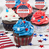 Sticker Rond L'armée s'éloigne du Décor de la Coupe de Cupcake