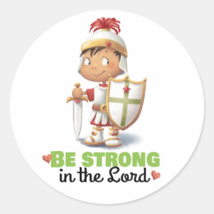 Sticker Rond L'armure de Dieu soit forte dans l'autocollant de