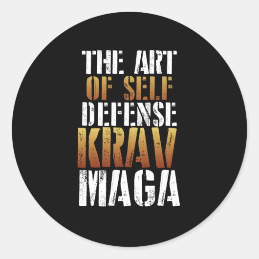 Sticker Rond L'art de krav maga (Devant)
