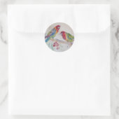 Sticker Rond L'art de l'aquarelle australienne Rosella Parrot (Sac)