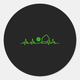 Sticker Rond L'art de pickleball féminin pour hommes femmes pic