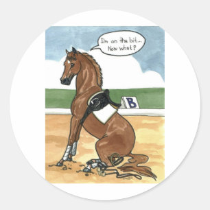 Sticker Rond L'art du cheval un peu ce que maintenant