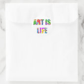 STICKER ROND L'ART EST LA VIE (Sac)