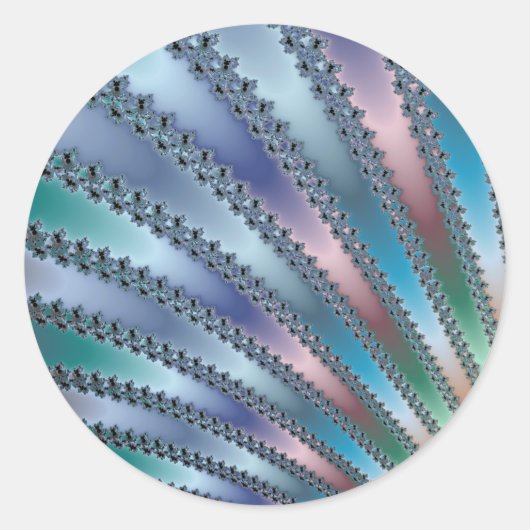 Sticker Rond L'art fractal des doigts (Devant)