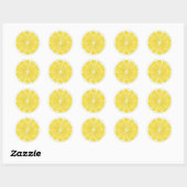 Sticker Rond L'artisanat au citron frais (Feuille)