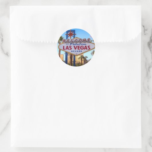 Sticker Rond Las Vegas (Sac)