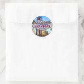 Sticker Rond Las Vegas (Sac)