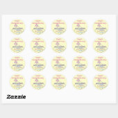Sticker Rond Las Vegas Bachelorette Party (Feuille)