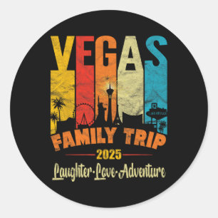 Sticker Rond Las Vegas Famille Vacances Las Vegas Famille Voyag