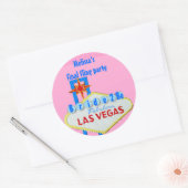 Sticker Rond Las Vegas Final Fling pour la future mariée (Enveloppe)