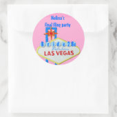Sticker Rond Las Vegas Final Fling pour la future mariée (Sac)