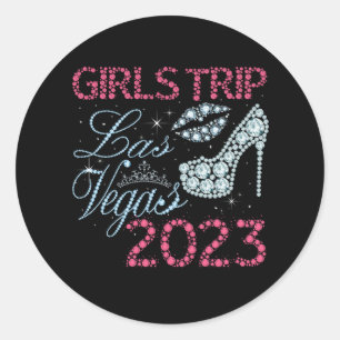 Sticker Rond Las Vegas Girls Trip 2023 Girls Weekend Friends Ma