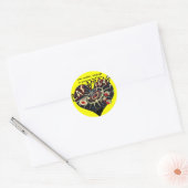 Sticker Rond Las Vegas Heart (Enveloppe)