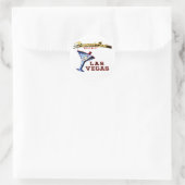 Sticker Rond Las Vegas Neon (Sac)