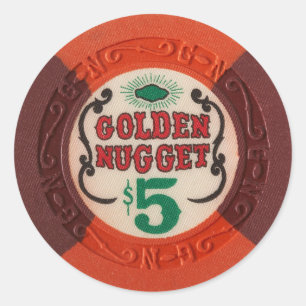 Sticker Rond Las Vegas Poker Chip Casino Jeu Obsolète