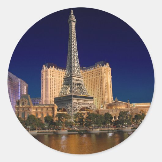 Sticker Rond Las Vegas strip 5 (Devant)