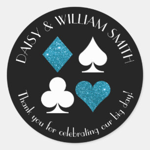 Sticker Rond Las Vegas Thème Texte personnalisé Malibu Blue Pai