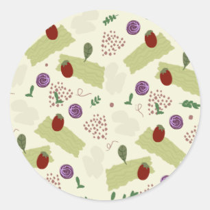 Sticker Rond Lasagna Soup Pizza Restaurant Fromage Spaghetti