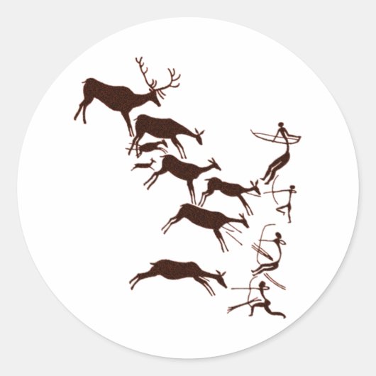 Sticker Rond Lascaux Cave Art (Devant)