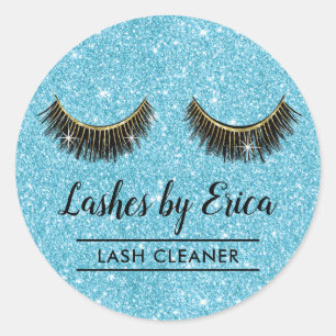 Sticker Rond Lash Cleaner Eyelash Extensions Aqua Parties scint