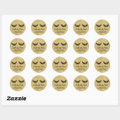 Sticker Rond Lash Cleaner Eyelash Extensions Gold Parties scint (Feuille)