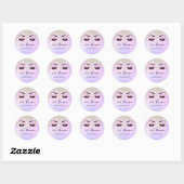 Sticker Rond Lash Extension Nettoyeur Lilac Purple Diamond Driv (Feuille)